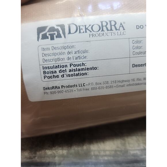 Dekorra Tan Plastic Insulation Pouch 16" L x21" H [78] - Picture 6 of 10